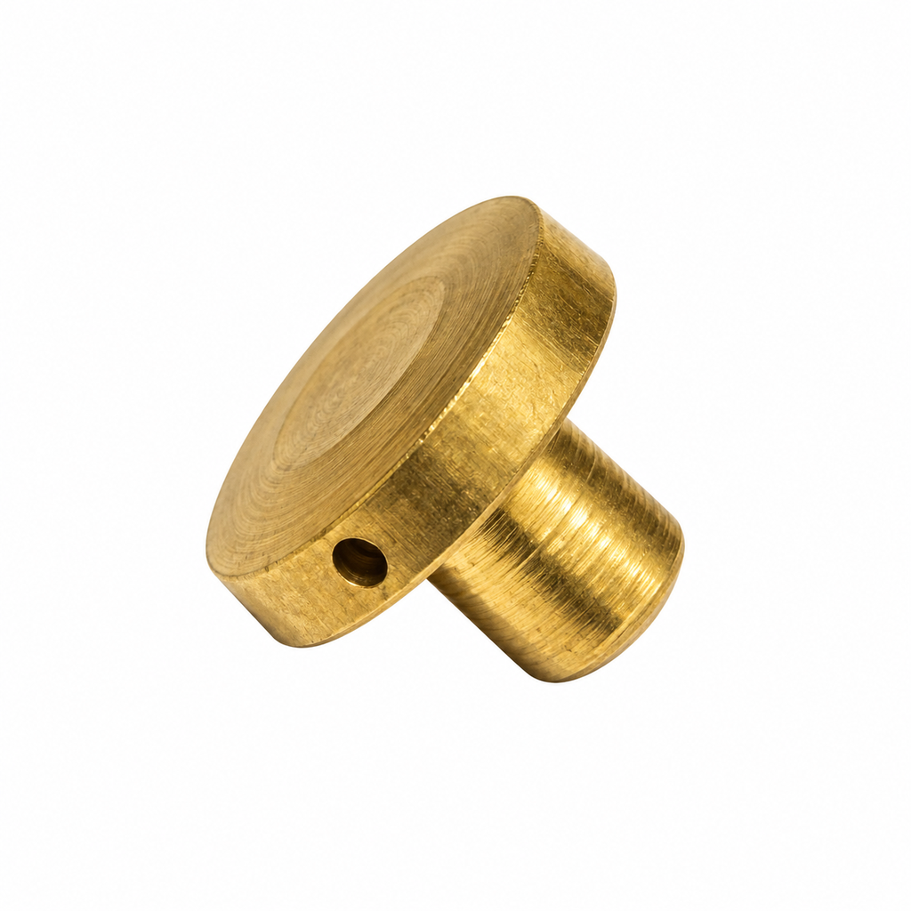 BRASS BUTTON 3H-10MM (FLAT PU-TUBE)